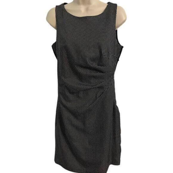 The Limited Black Sleeveless shift dress with tiny white polka dots. Size 6 - Picture 1 of 7